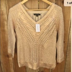 Banana Republic small sweater w/ rose gold shimmer